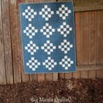 25-patch quilt in blue and white. The James Quilt