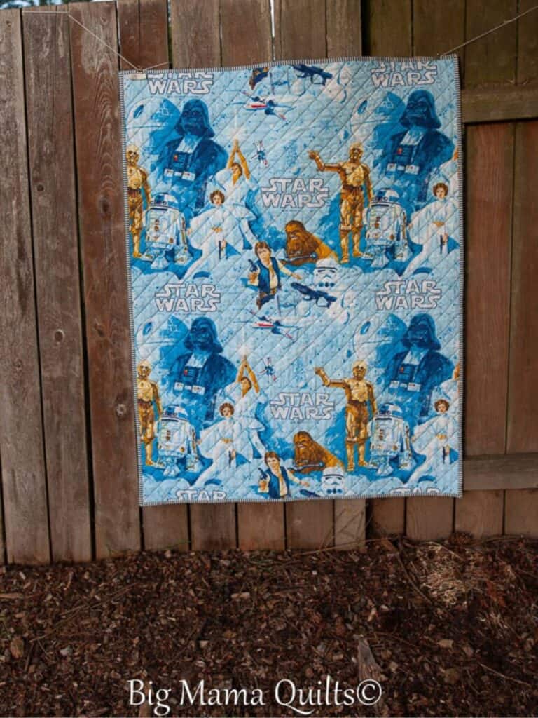 Star Wars sheet for quilt back