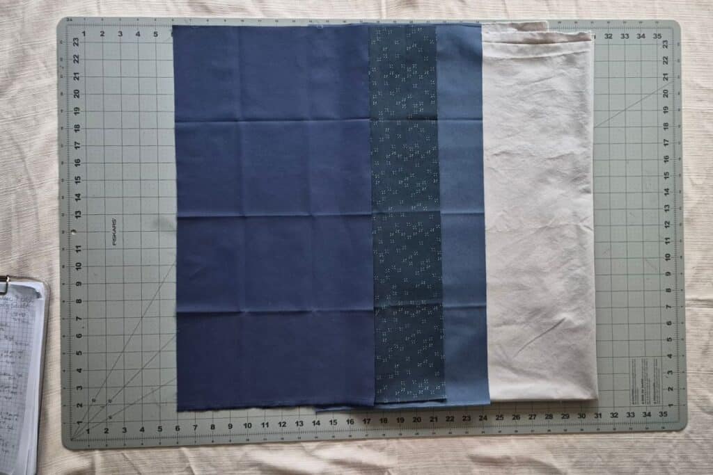 Stack of four fabrics