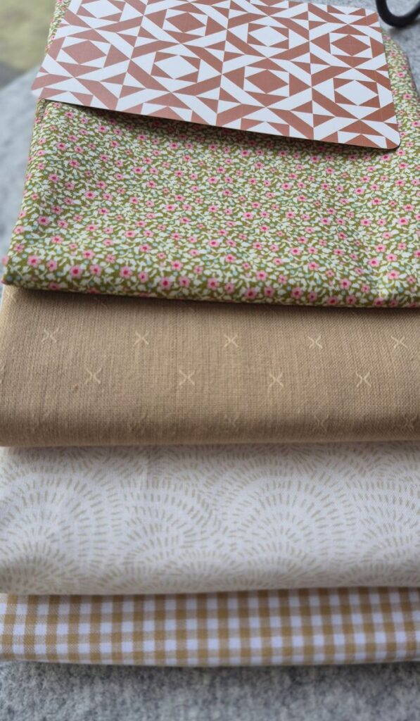 Stack of four fabrics